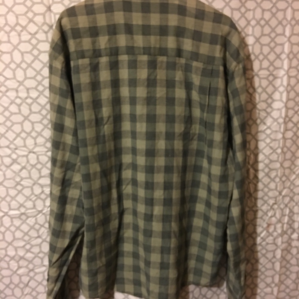 Green Plain Enro button down size L Tall - Picture 4 of 6